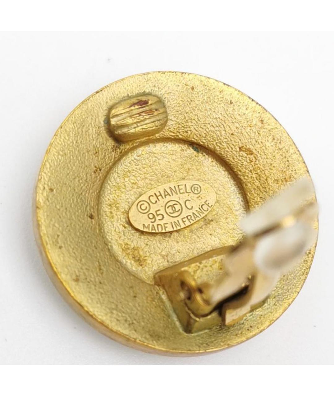 CHANEL Черные металлические клипсы, фото 5