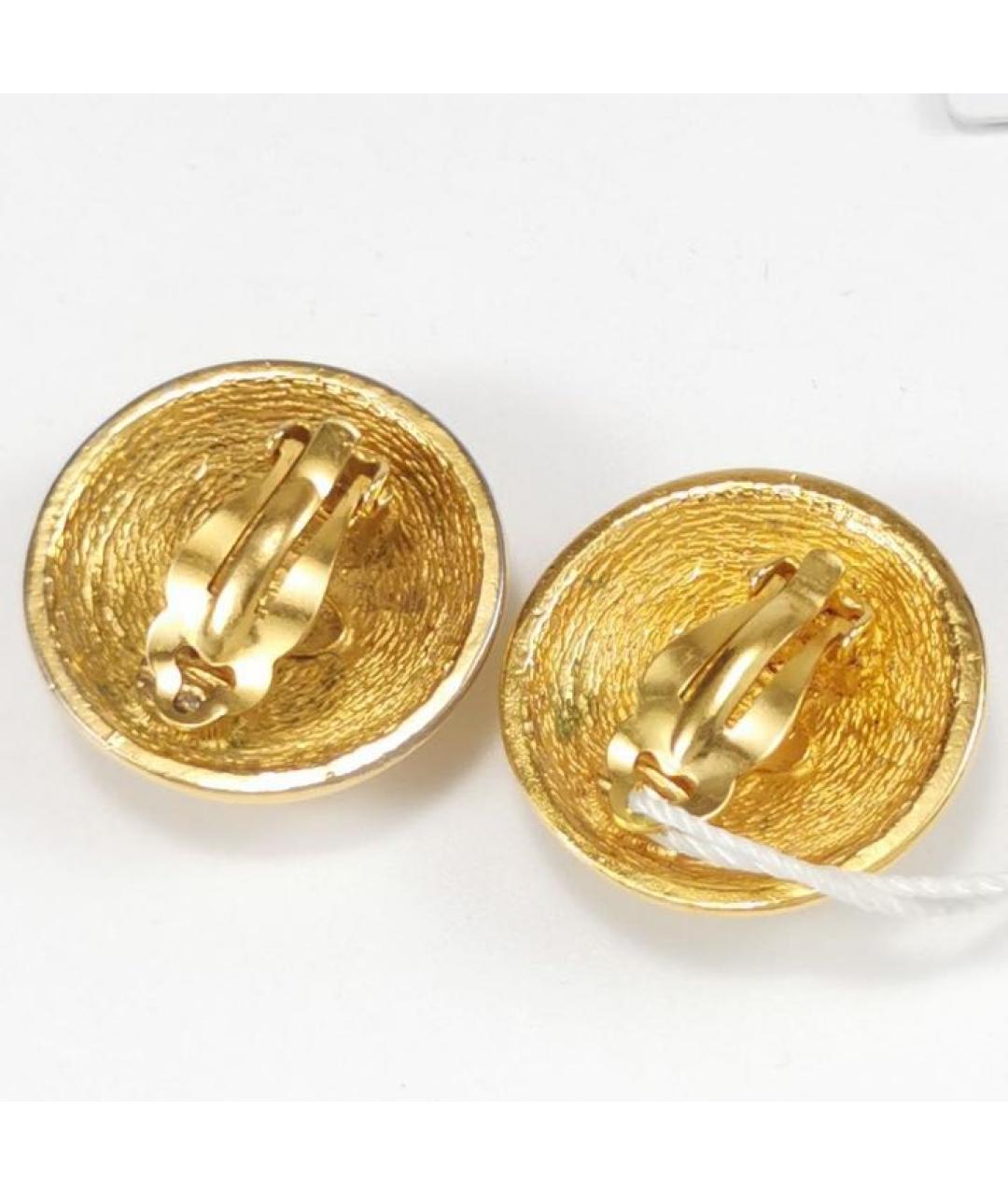 CHANEL Золотые металлические клипсы, фото 4