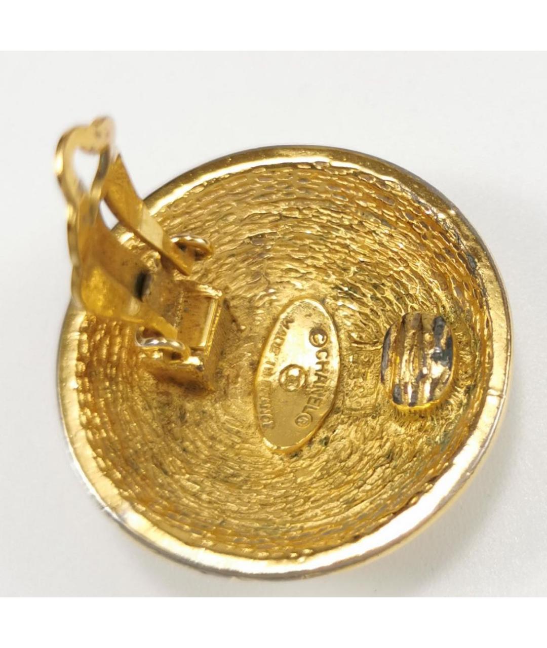 CHANEL Золотые металлические клипсы, фото 6