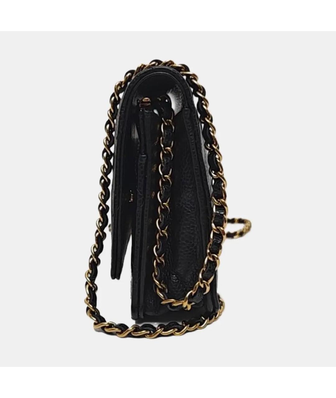 CHANEL Черная кожаная сумка через плечо, фото 2