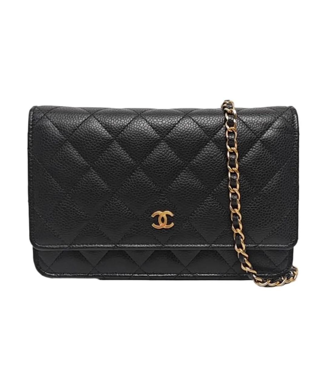 CHANEL Черная кожаная сумка через плечо, фото 9