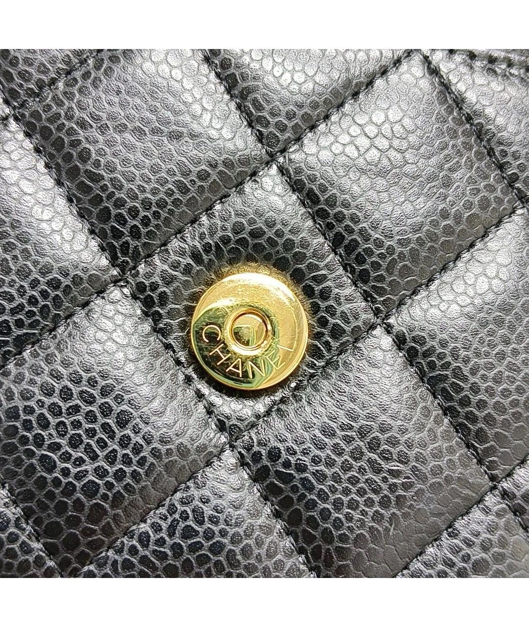 CHANEL Черная кожаная сумка через плечо, фото 6