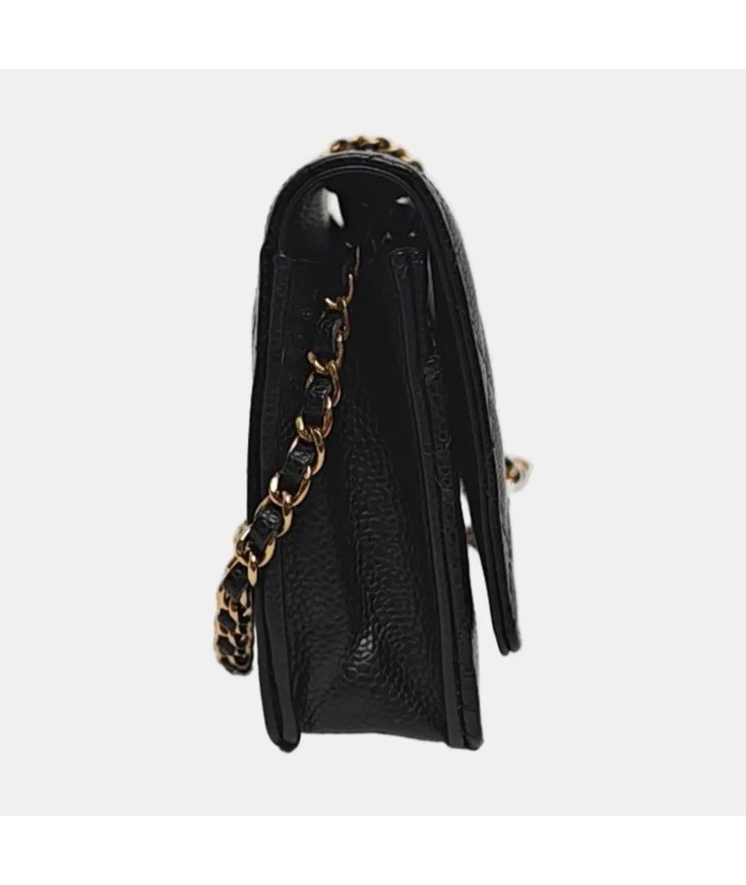 CHANEL Черная кожаная сумка через плечо, фото 3