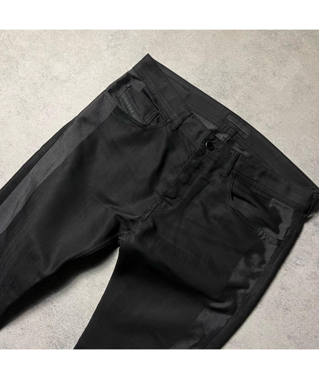 DIESEL BLACK GOLD Черные хлопко-полиэстеровые прямые джинсы, фото 3