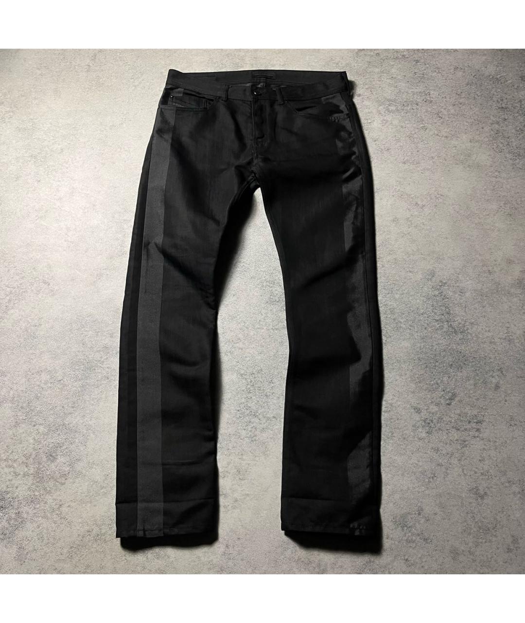 DIESEL BLACK GOLD Черные хлопко-полиэстеровые прямые джинсы, фото 8