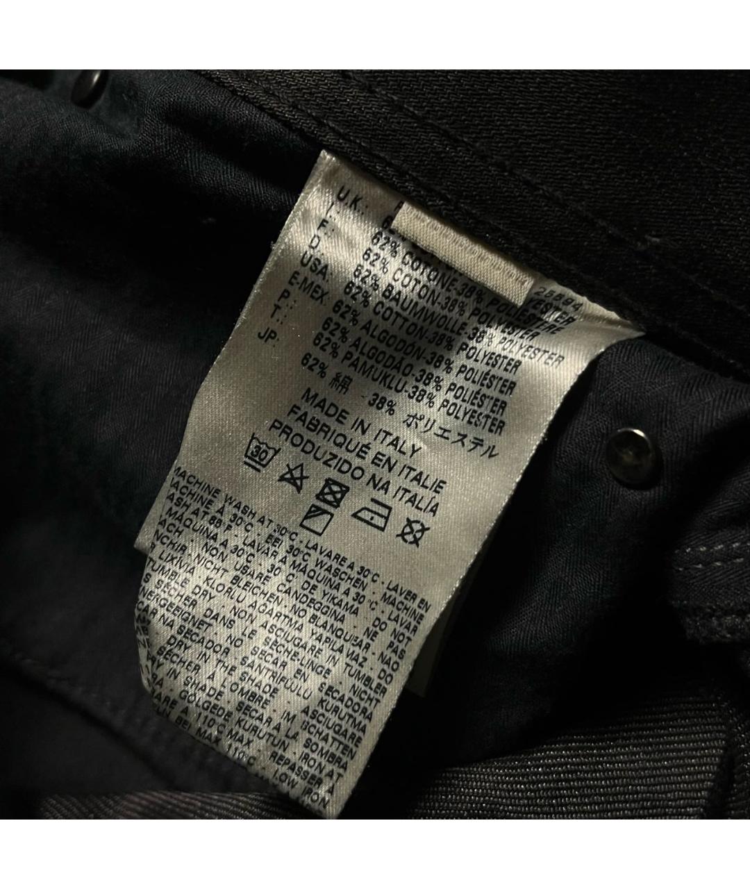 DIESEL BLACK GOLD Черные хлопко-полиэстеровые прямые джинсы, фото 7