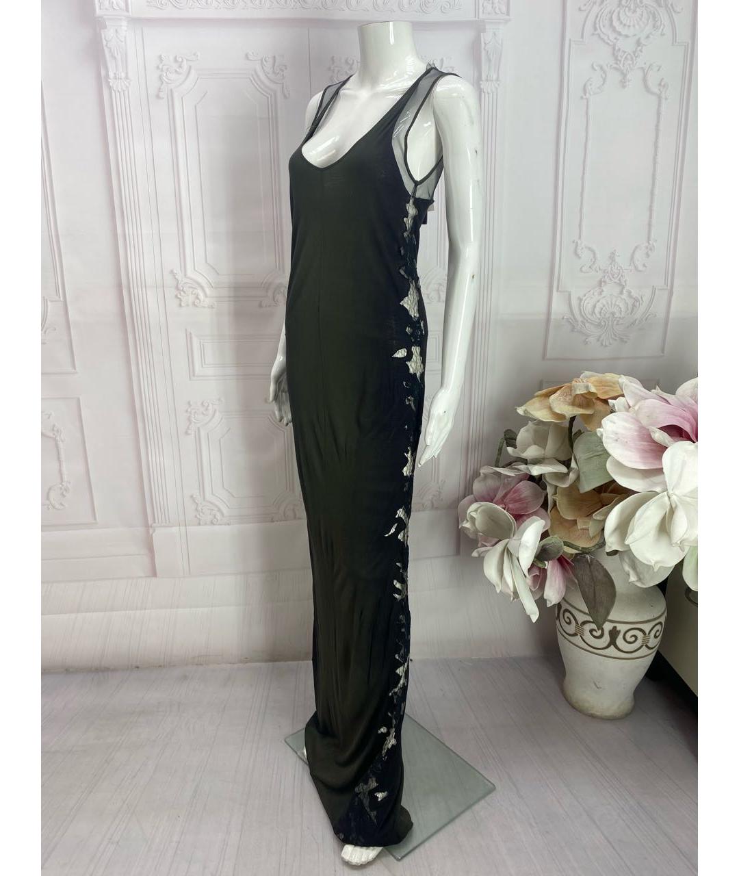 JO NO FUI Хаки вискозное коктейльное платье, фото 7