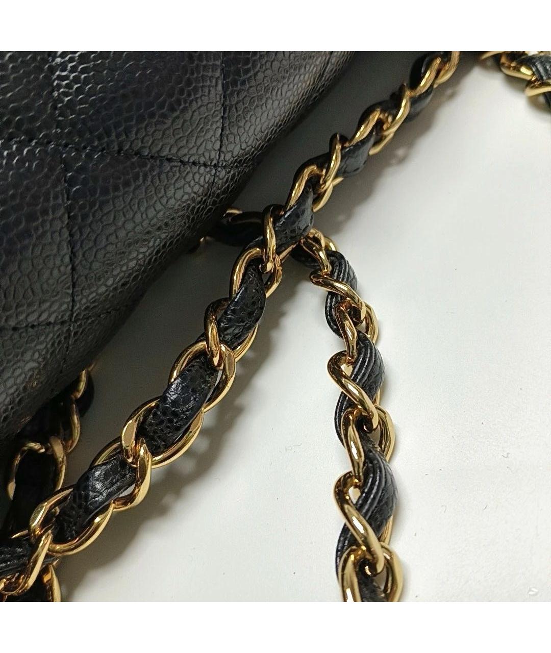 CHANEL Черная кожаная сумка тоут, фото 8