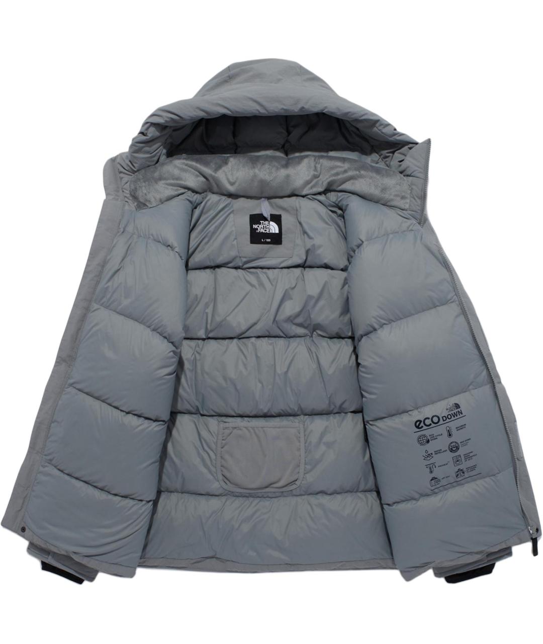 THE NORTH FACE Серый полиамидовый пуховик, фото 3