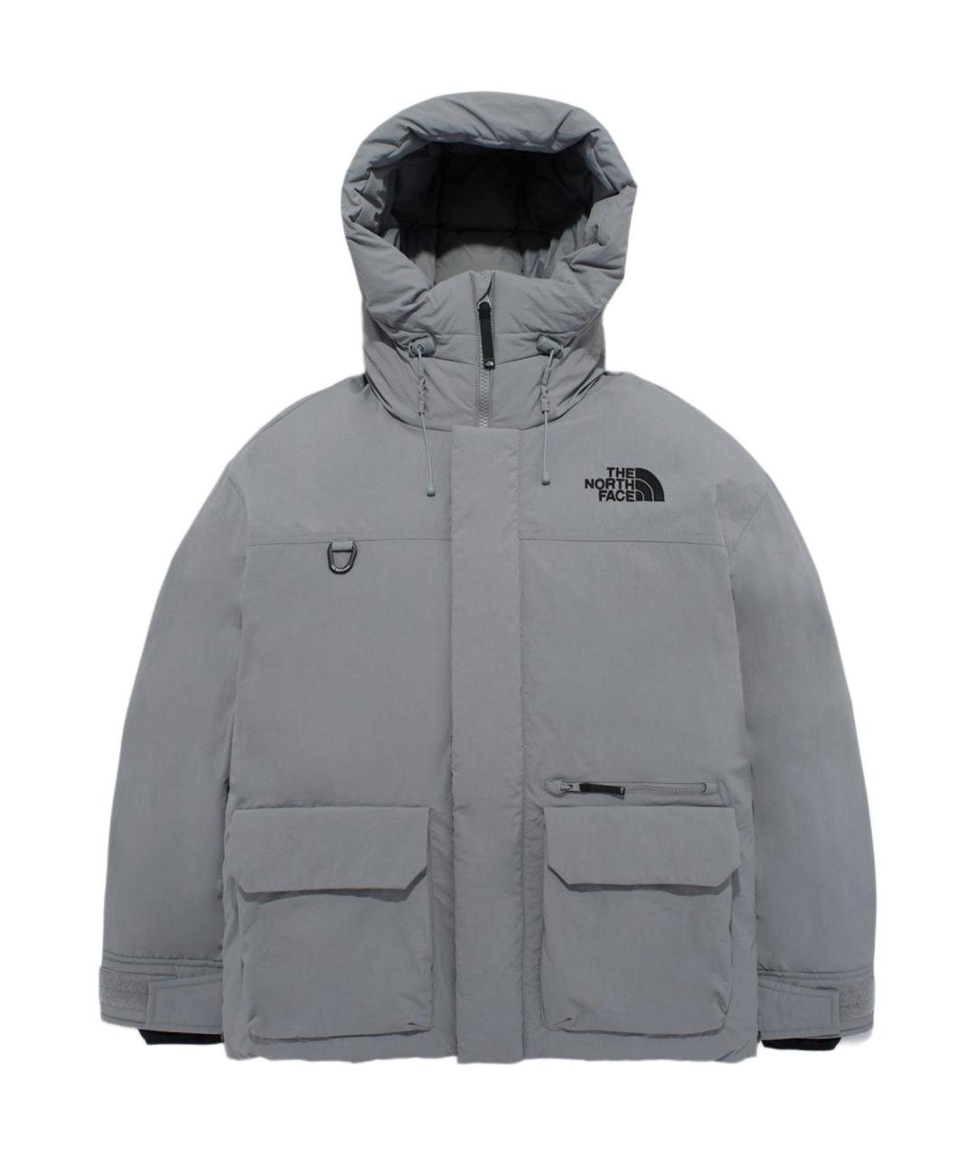 THE NORTH FACE Серый полиамидовый пуховик, фото 1