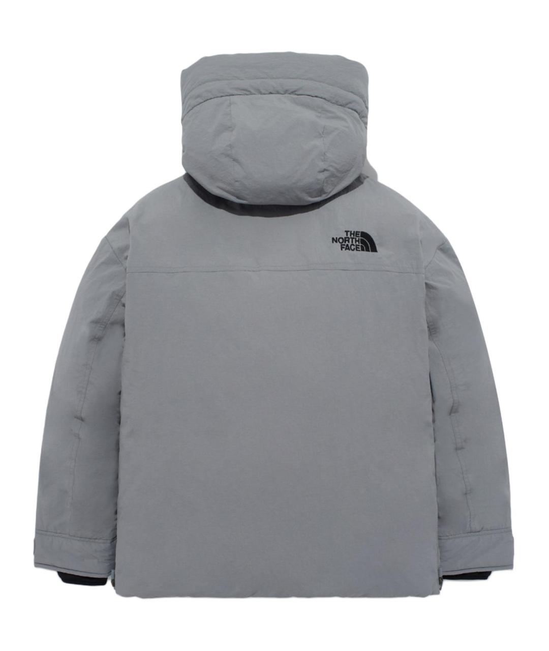 THE NORTH FACE Серый полиамидовый пуховик, фото 2