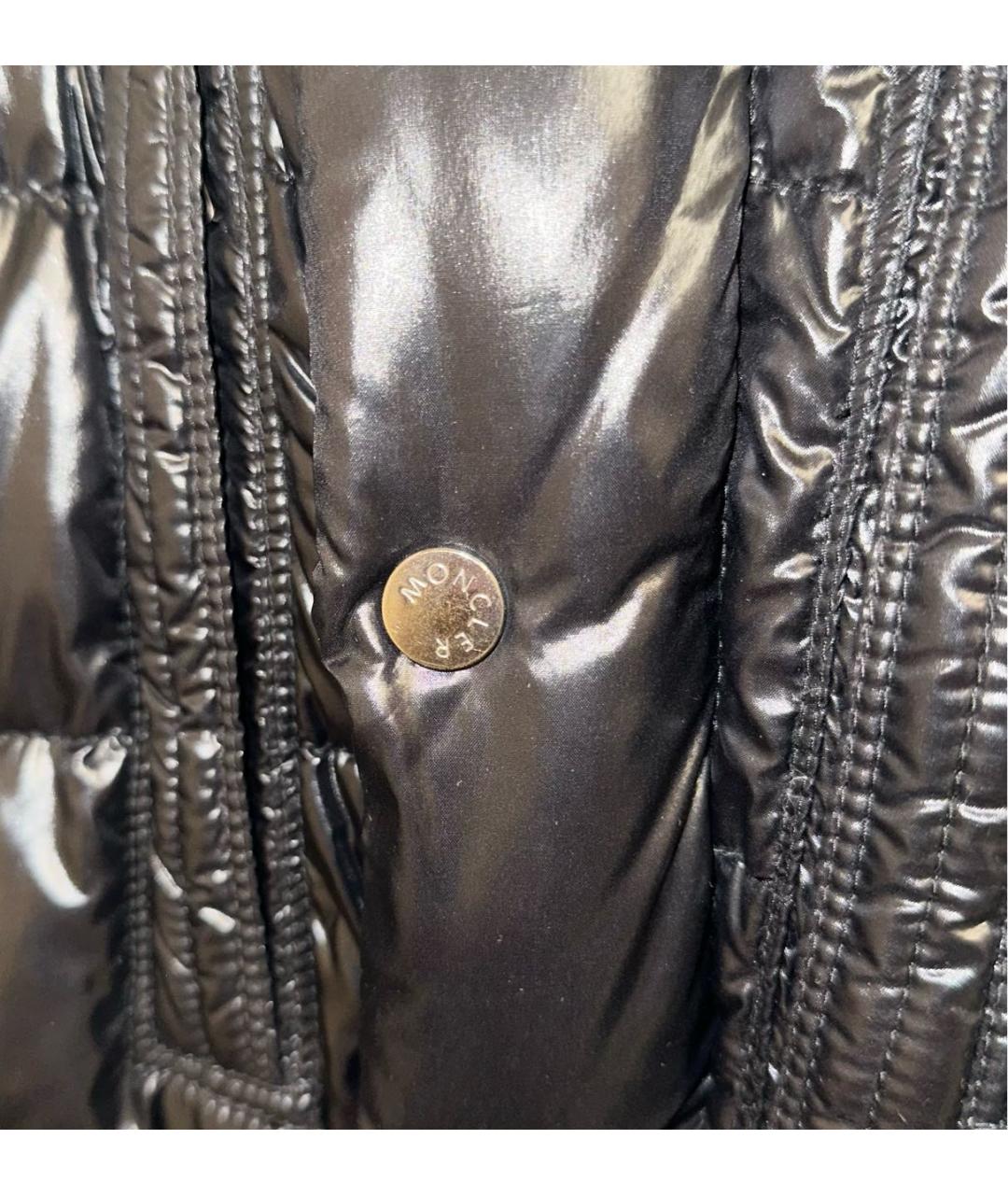 MONCLER Черный полиамидовый пуховик, фото 6
