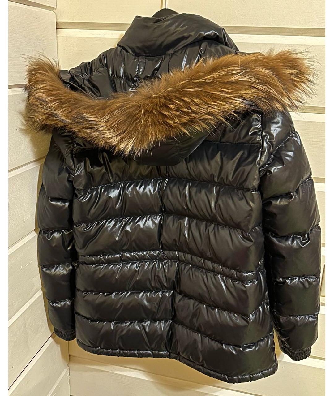 MONCLER Черный полиамидовый пуховик, фото 2