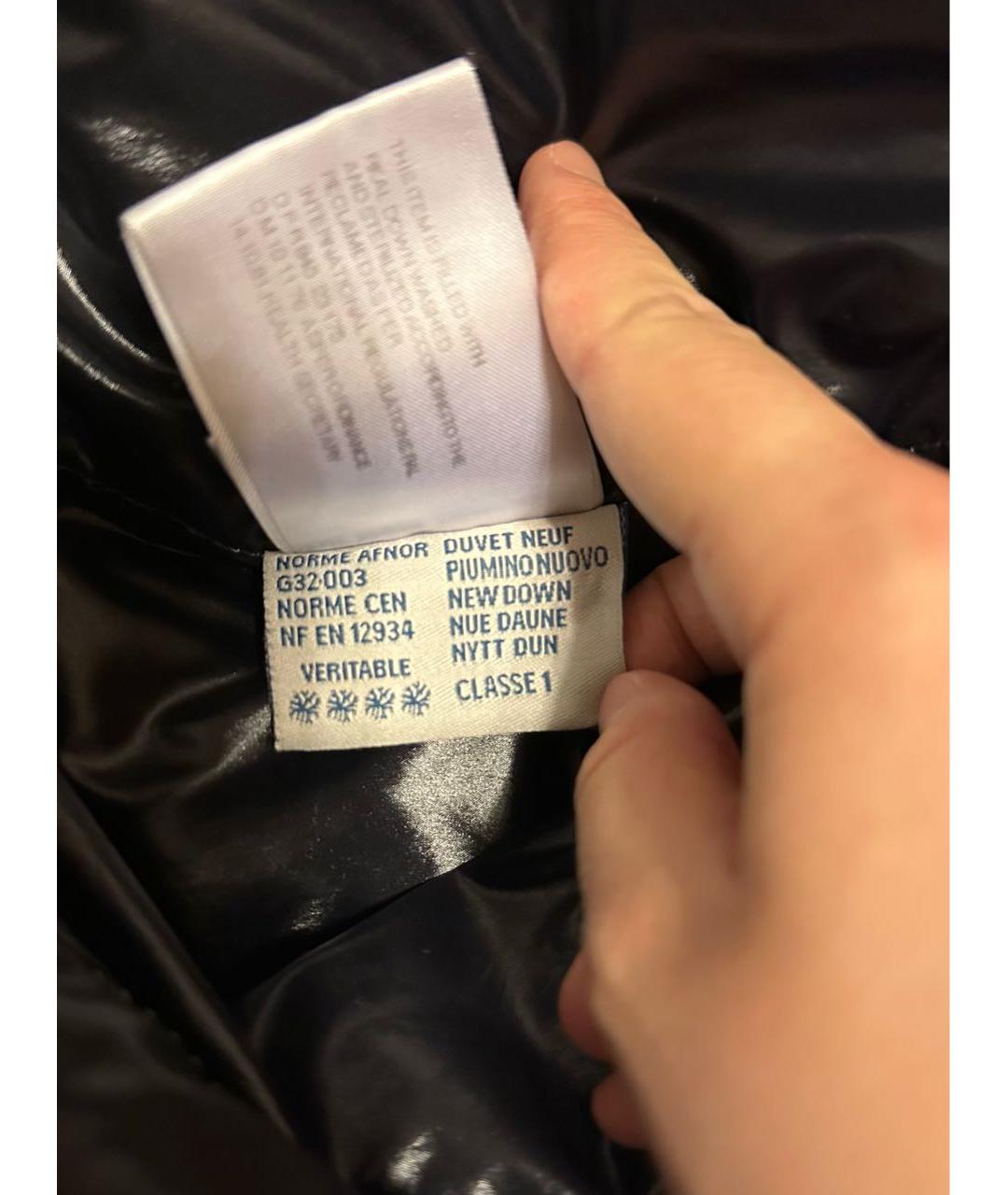 MONCLER Черный полиамидовый пуховик, фото 8