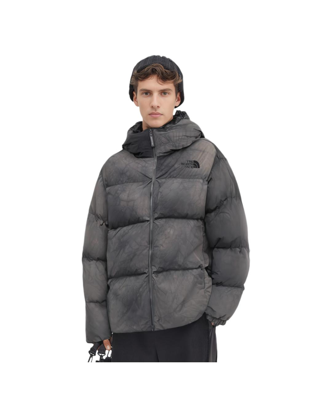 THE NORTH FACE Серый полиамидовый пуховик, фото 4