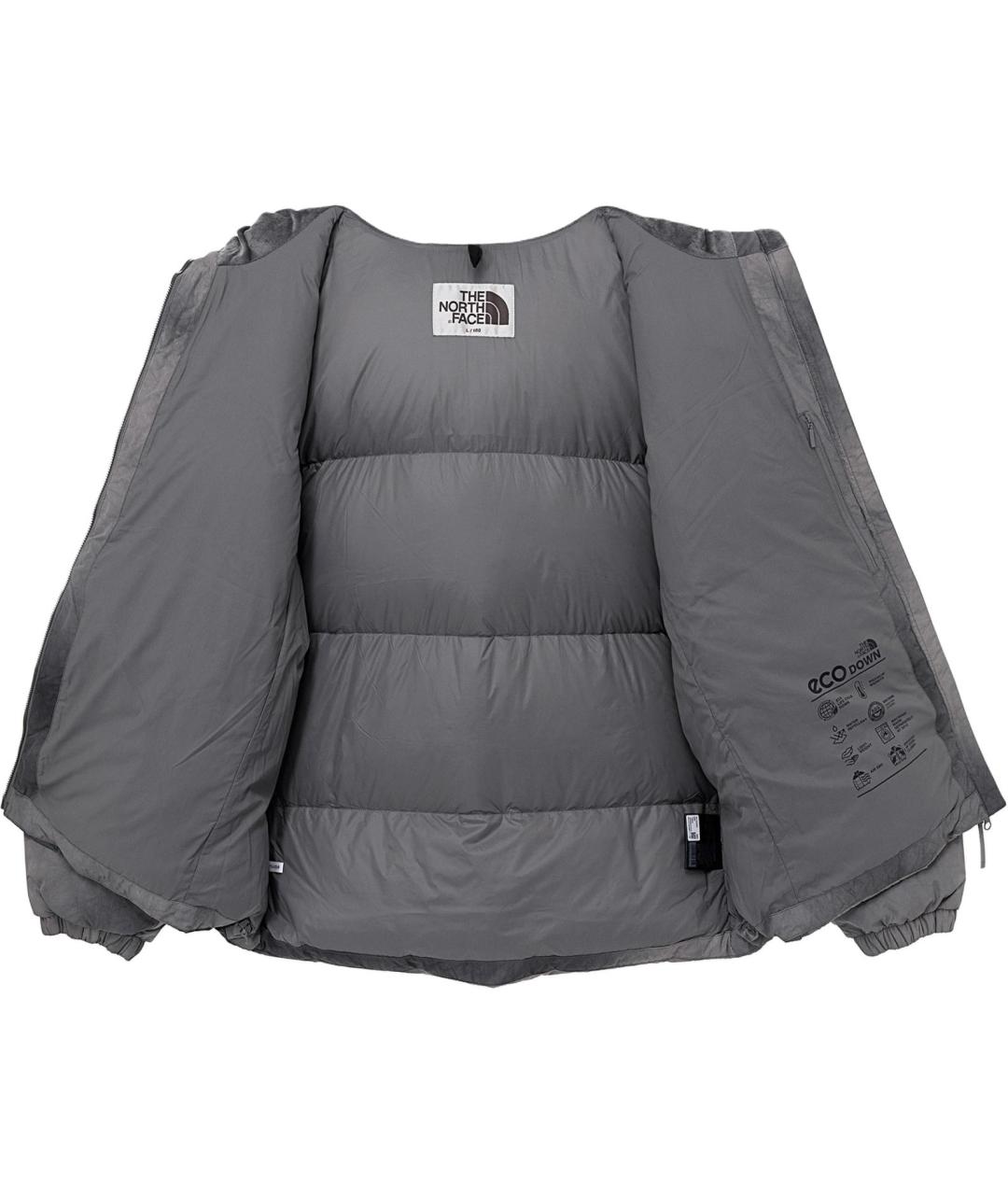 THE NORTH FACE Серый полиамидовый пуховик, фото 3