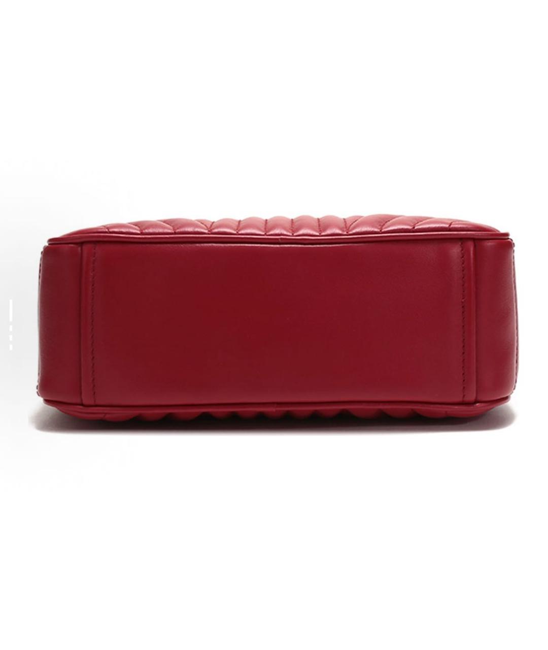 PRADA Бордовая кожаная сумка через плечо, фото 5