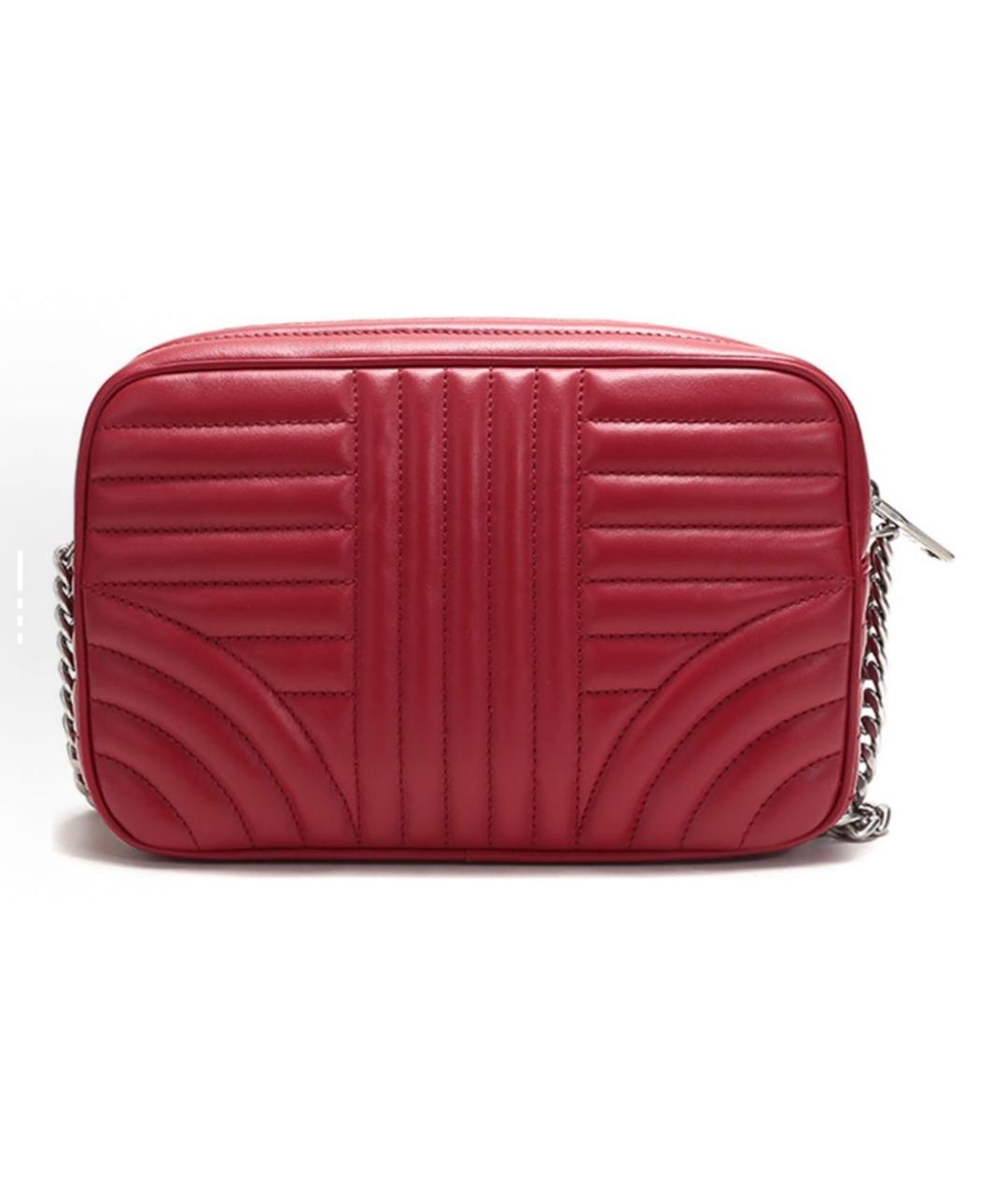 PRADA Бордовая кожаная сумка через плечо, фото 4