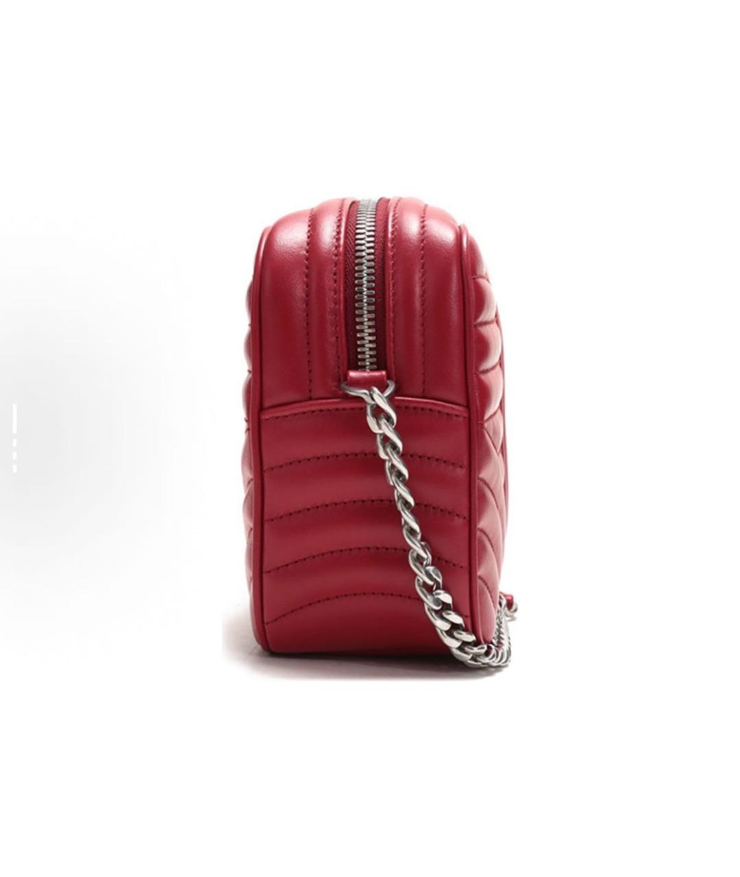 PRADA Бордовая кожаная сумка через плечо, фото 3