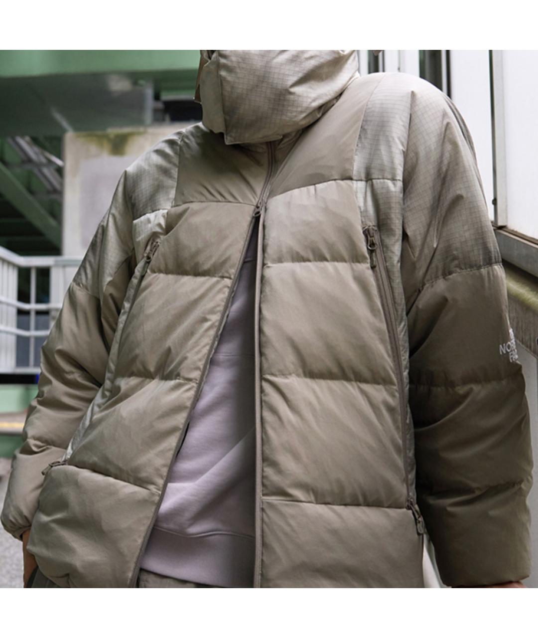 THE NORTH FACE Серый полиэстеровый пуховик, фото 5