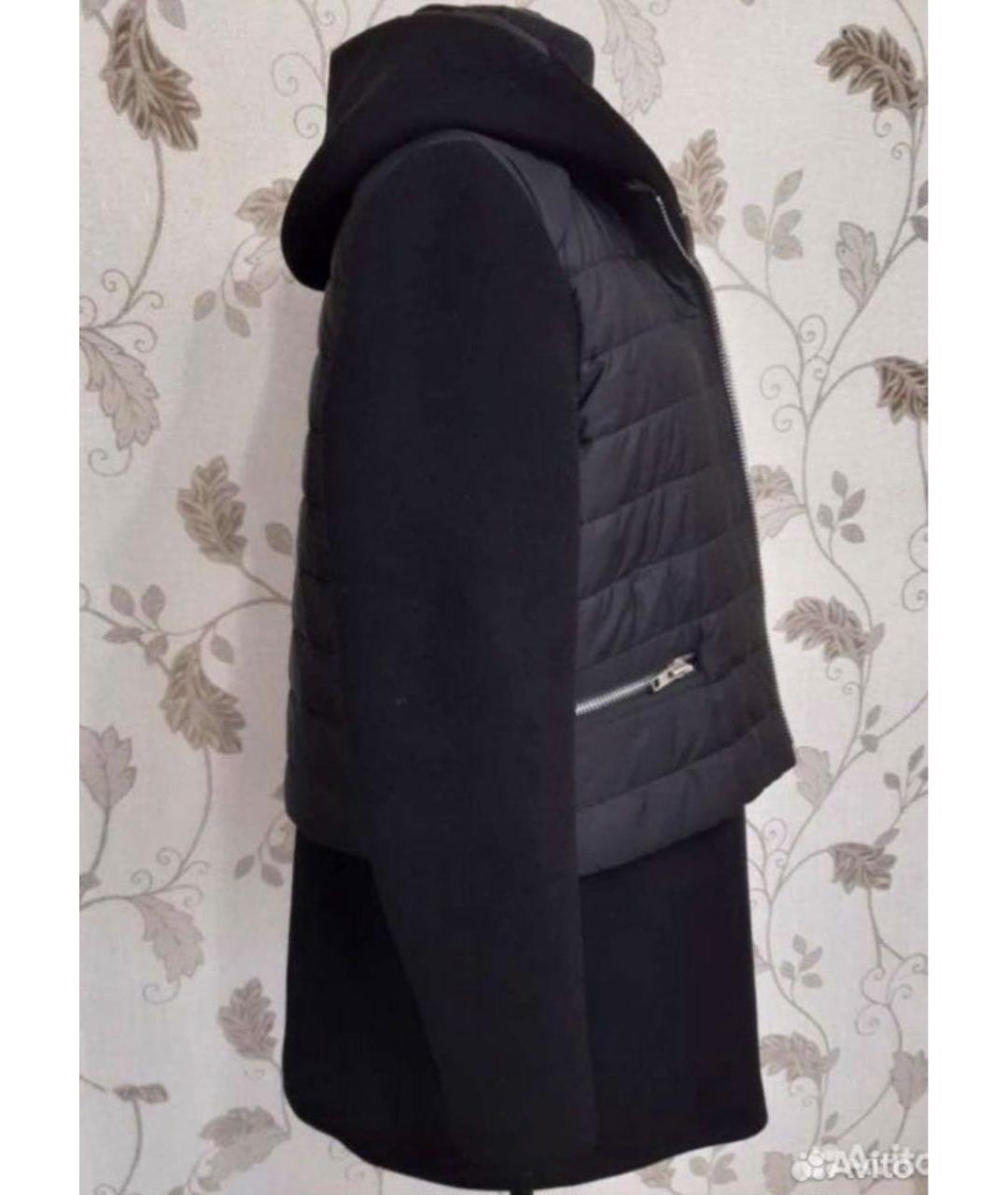 SANDRO Черное шерстяное пальто, фото 6