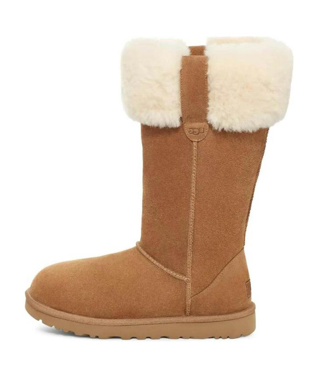 UGG AUSTRALIA Коричневые нубуковые сапоги, фото 2