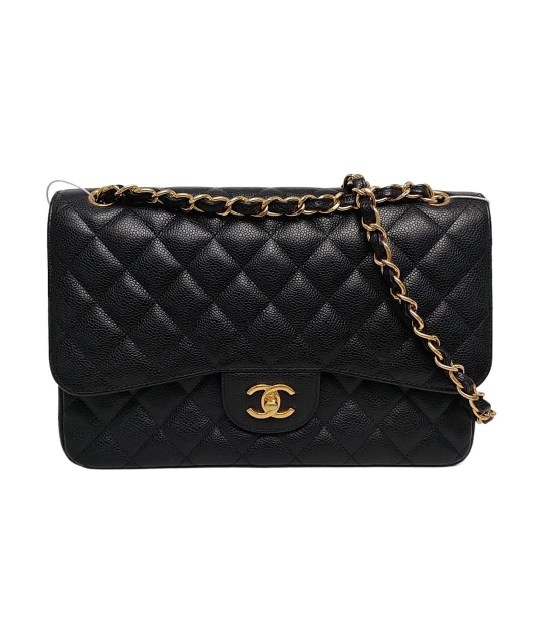 CHANEL Черная кожаная сумка тоут, фото 9