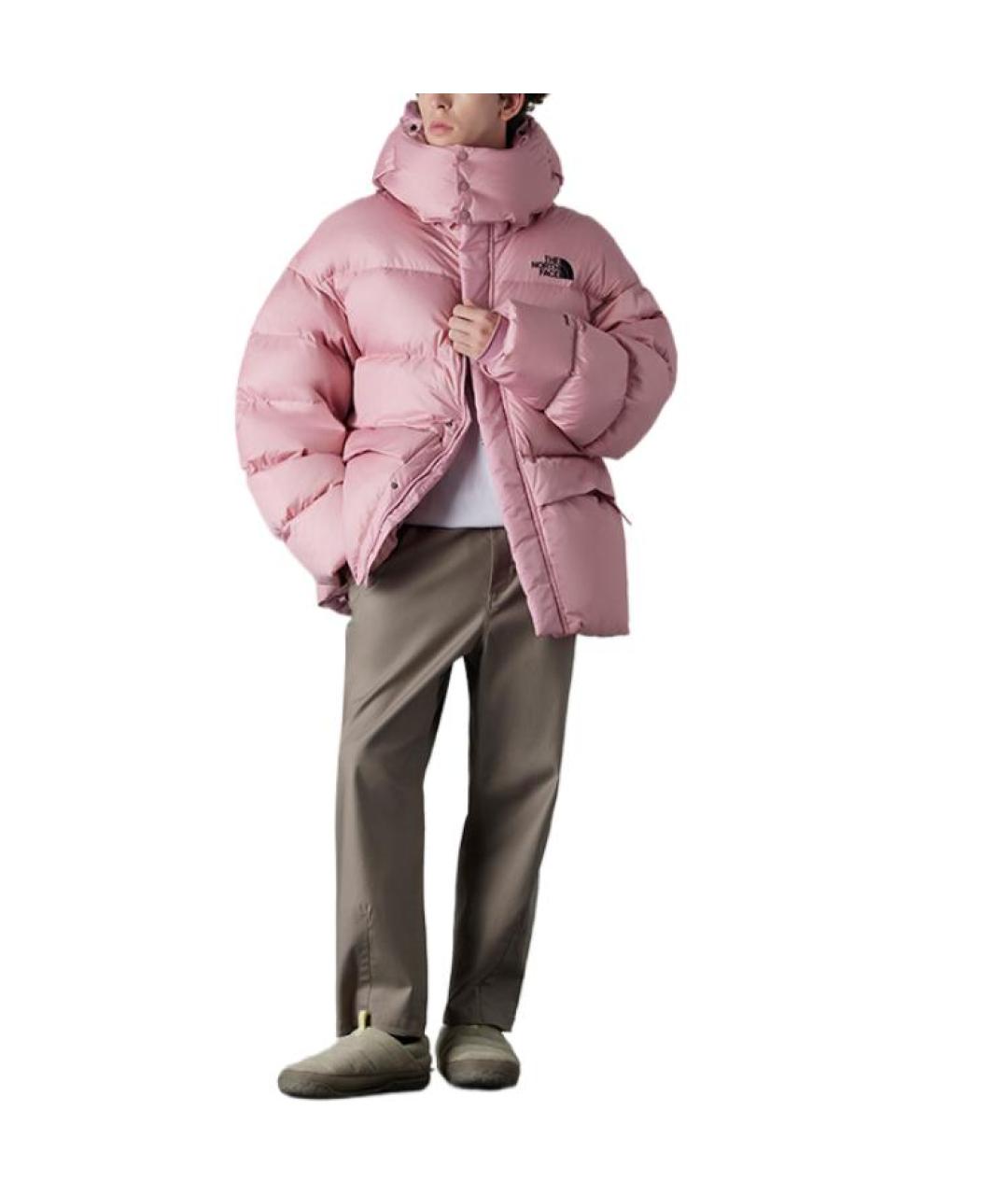 THE NORTH FACE Розовый полиамидовый пуховик, фото 3