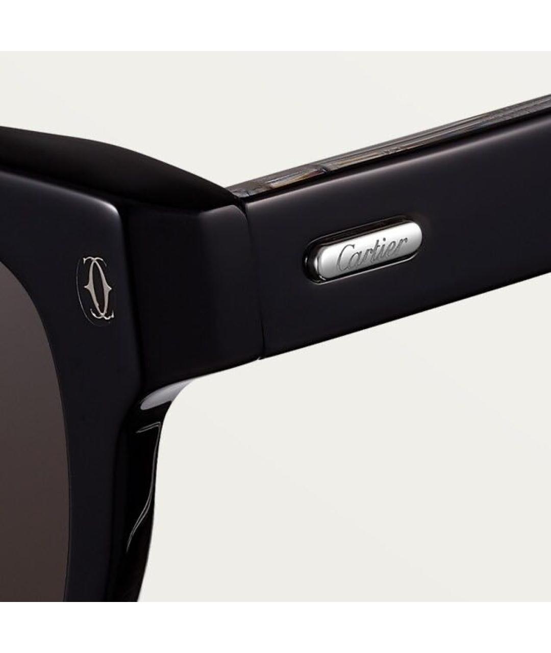 CARTIER Черные пластиковые солнцезащитные очки, фото 3