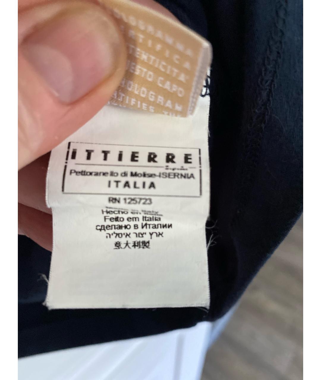 JOHN GALLIANO Темно-синяя хлопковая футболка, фото 6