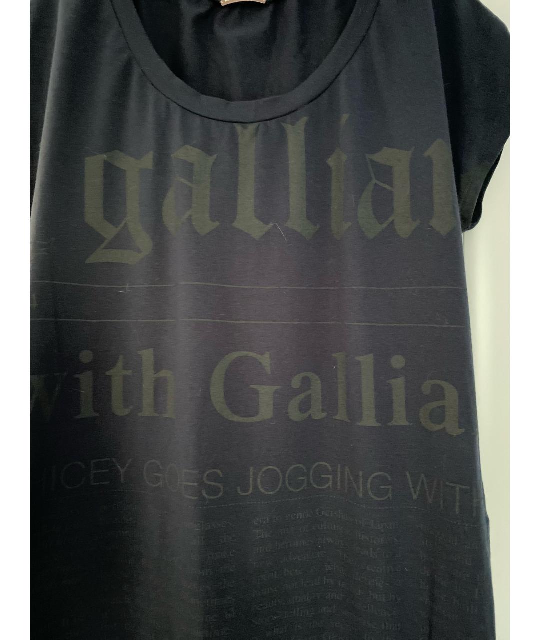 JOHN GALLIANO Темно-синяя хлопковая футболка, фото 4