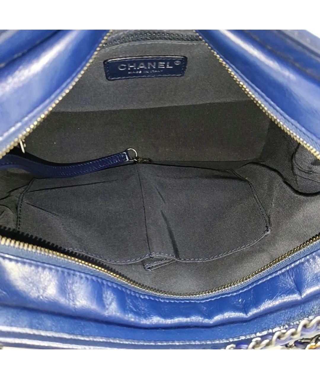 CHANEL Синяя кожаная сумка тоут, фото 6
