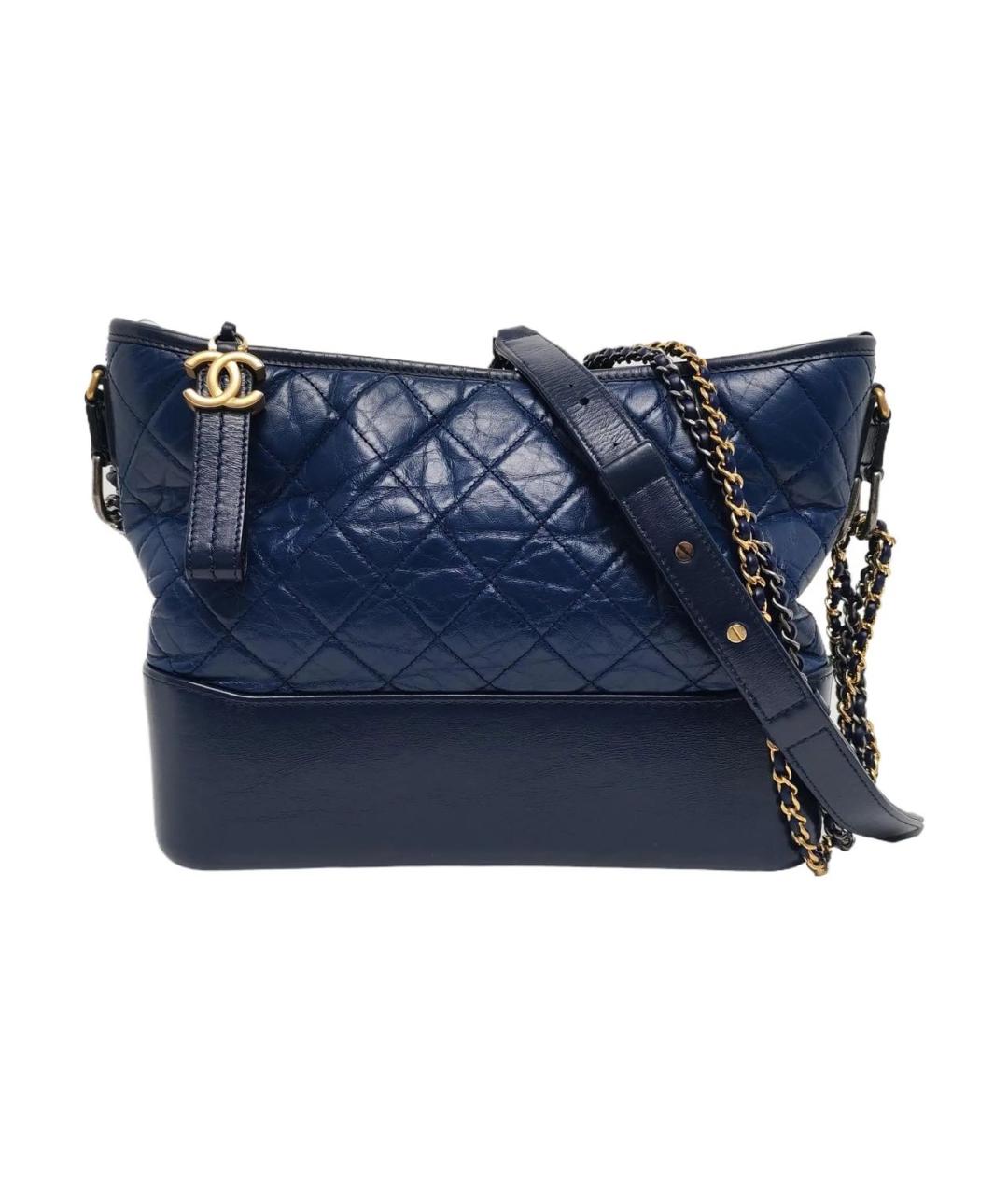 CHANEL Синяя кожаная сумка тоут, фото 9