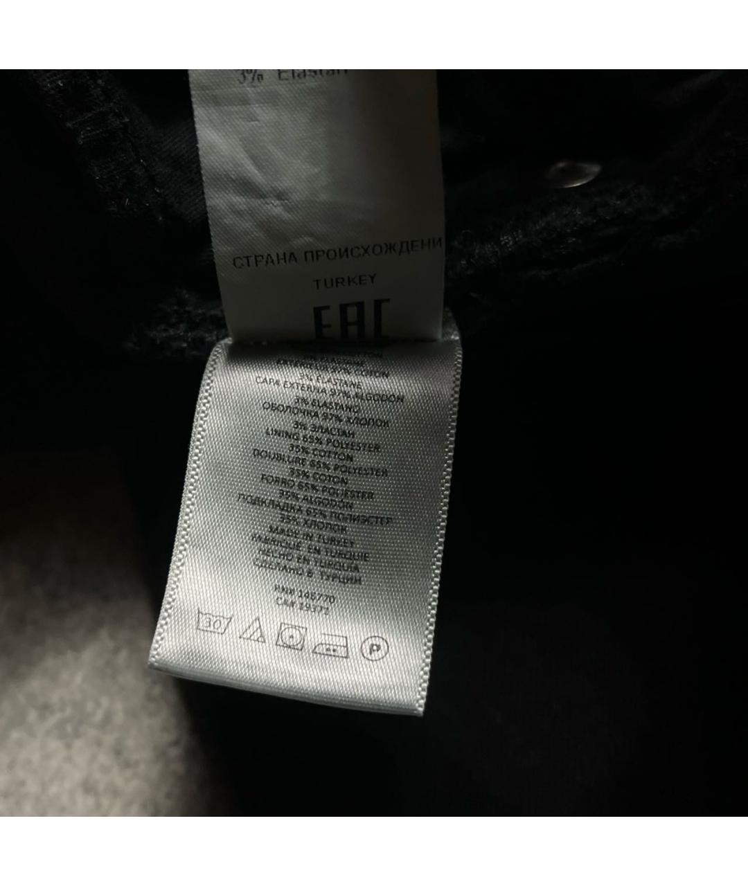 Re done Черные хлопко-эластановые прямые джинсы, фото 8