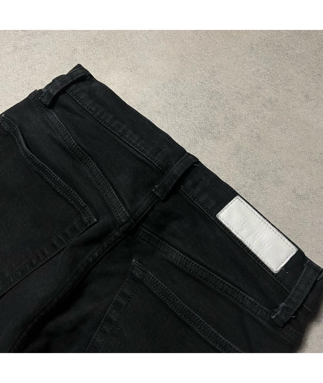 Re done Черные хлопко-эластановые прямые джинсы, фото 5