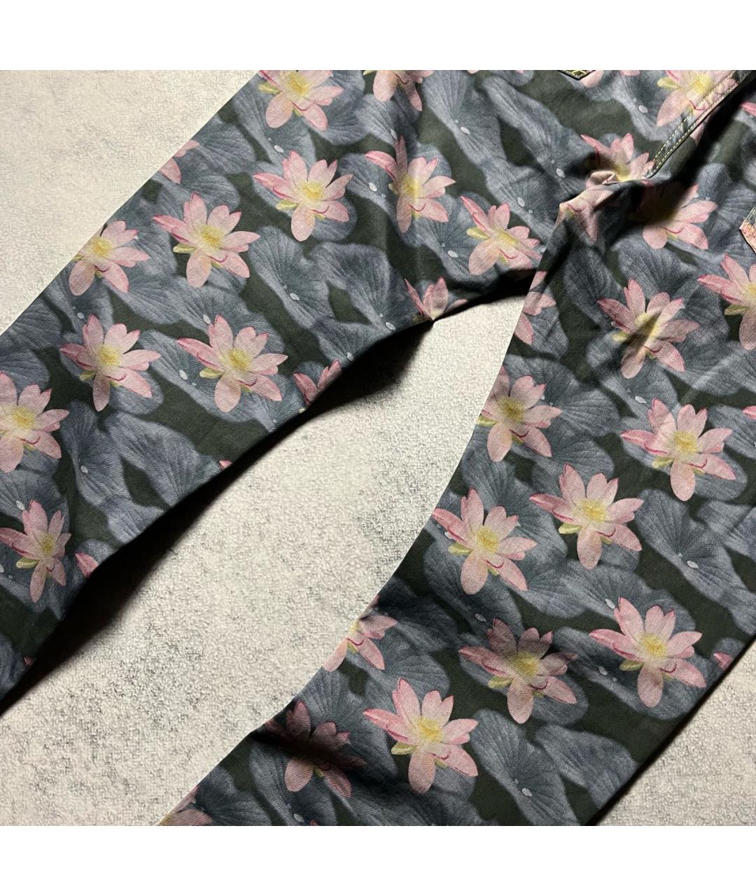 ARMANI JEANS Мульти хлопко-эластановые прямые джинсы, фото 5