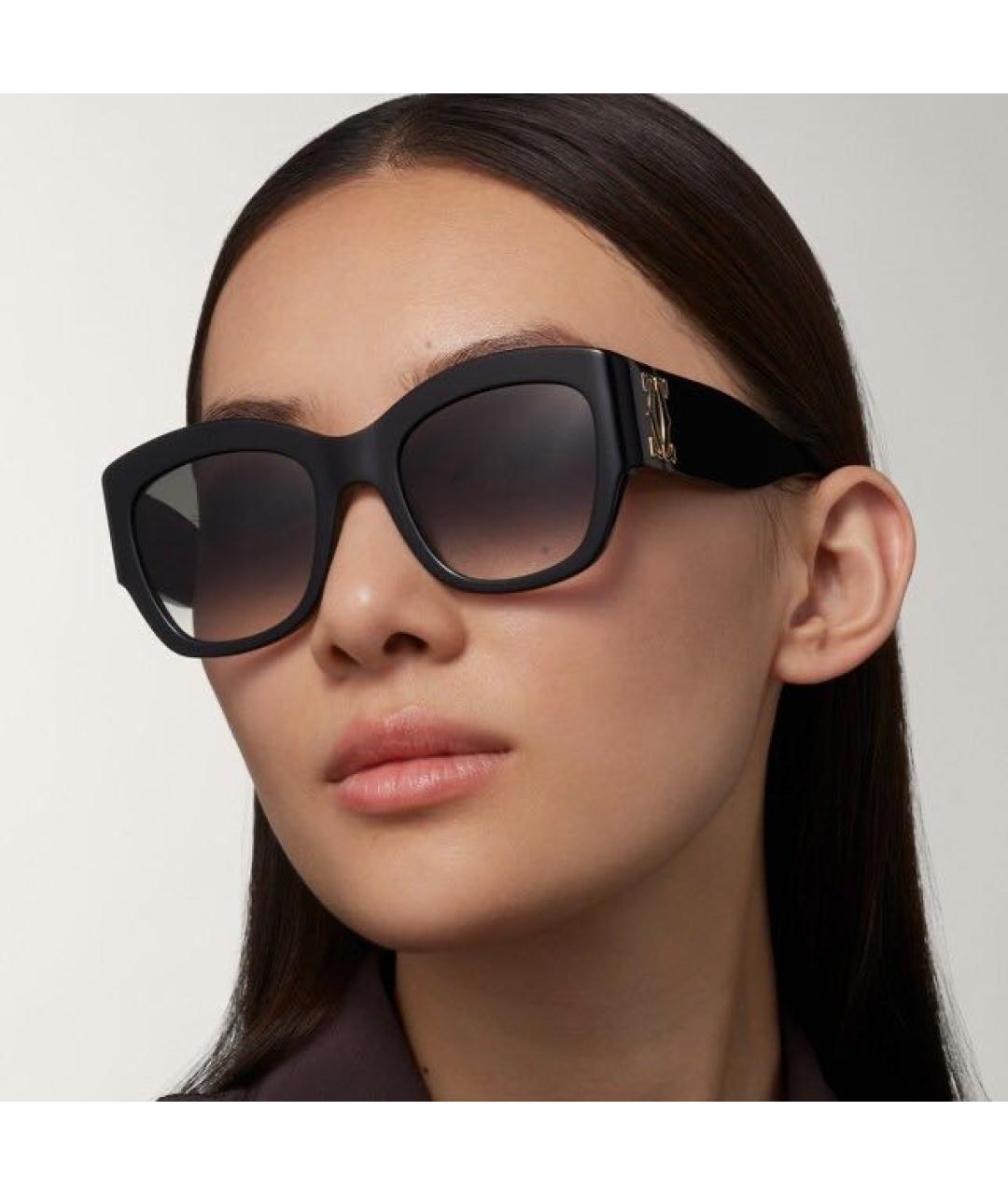 CARTIER Черные пластиковые солнцезащитные очки, фото 3