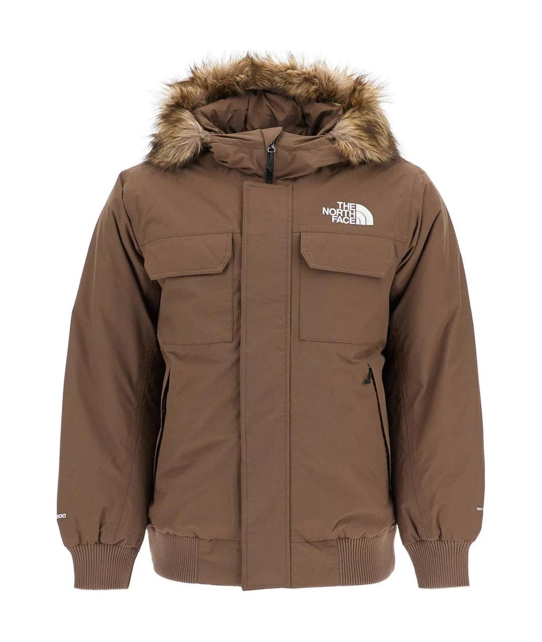 THE NORTH FACE Коричневый пуховик, фото 1