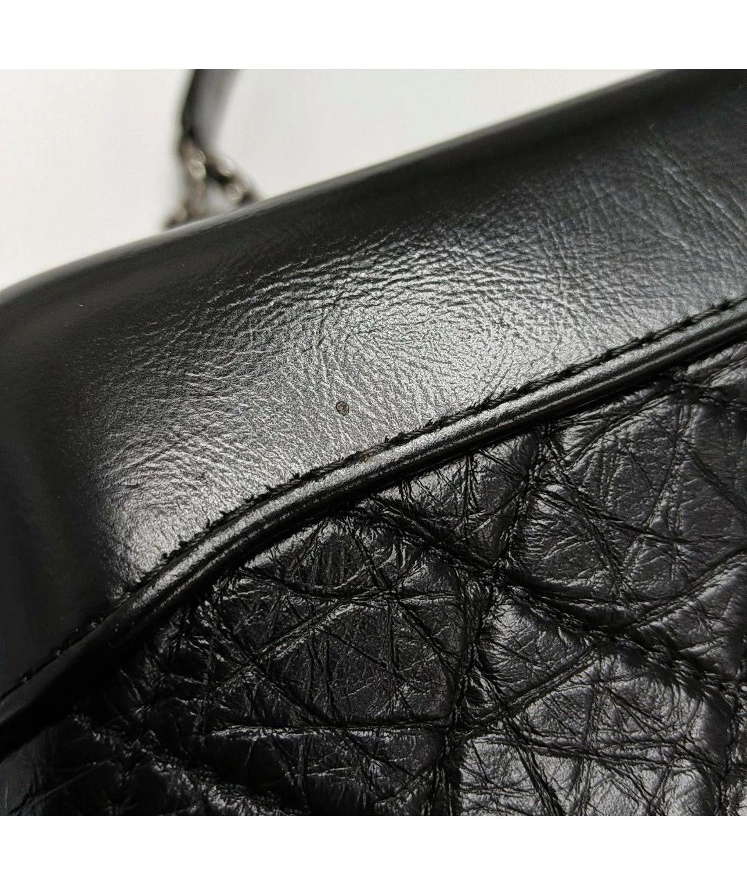 CHANEL Черная кожаная сумка через плечо, фото 8