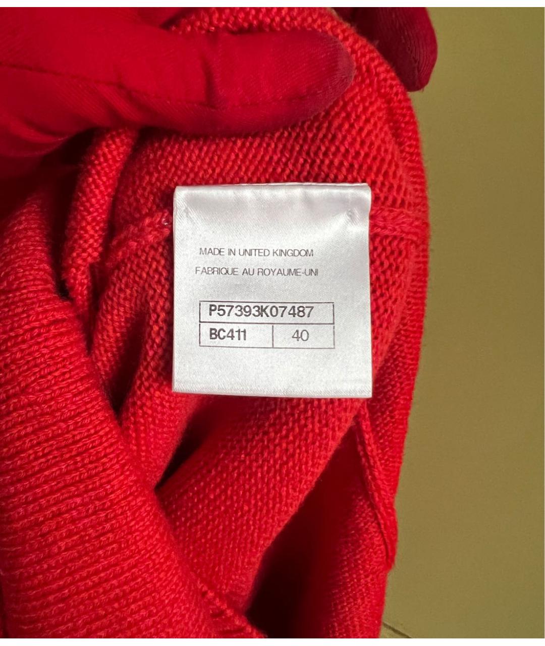 CHANEL Красное кашемировое повседневное платье, фото 7