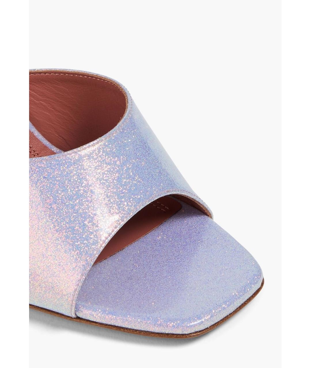 Amina Muaddi Фиолетовые мюли, фото 3