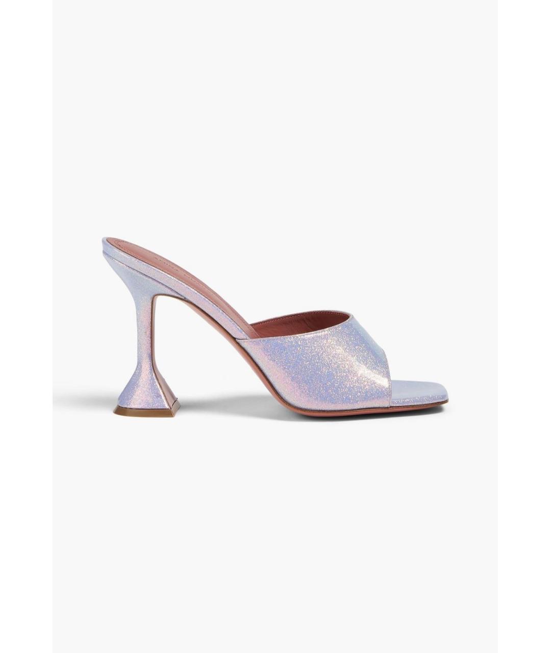 Amina Muaddi Фиолетовые мюли, фото 5