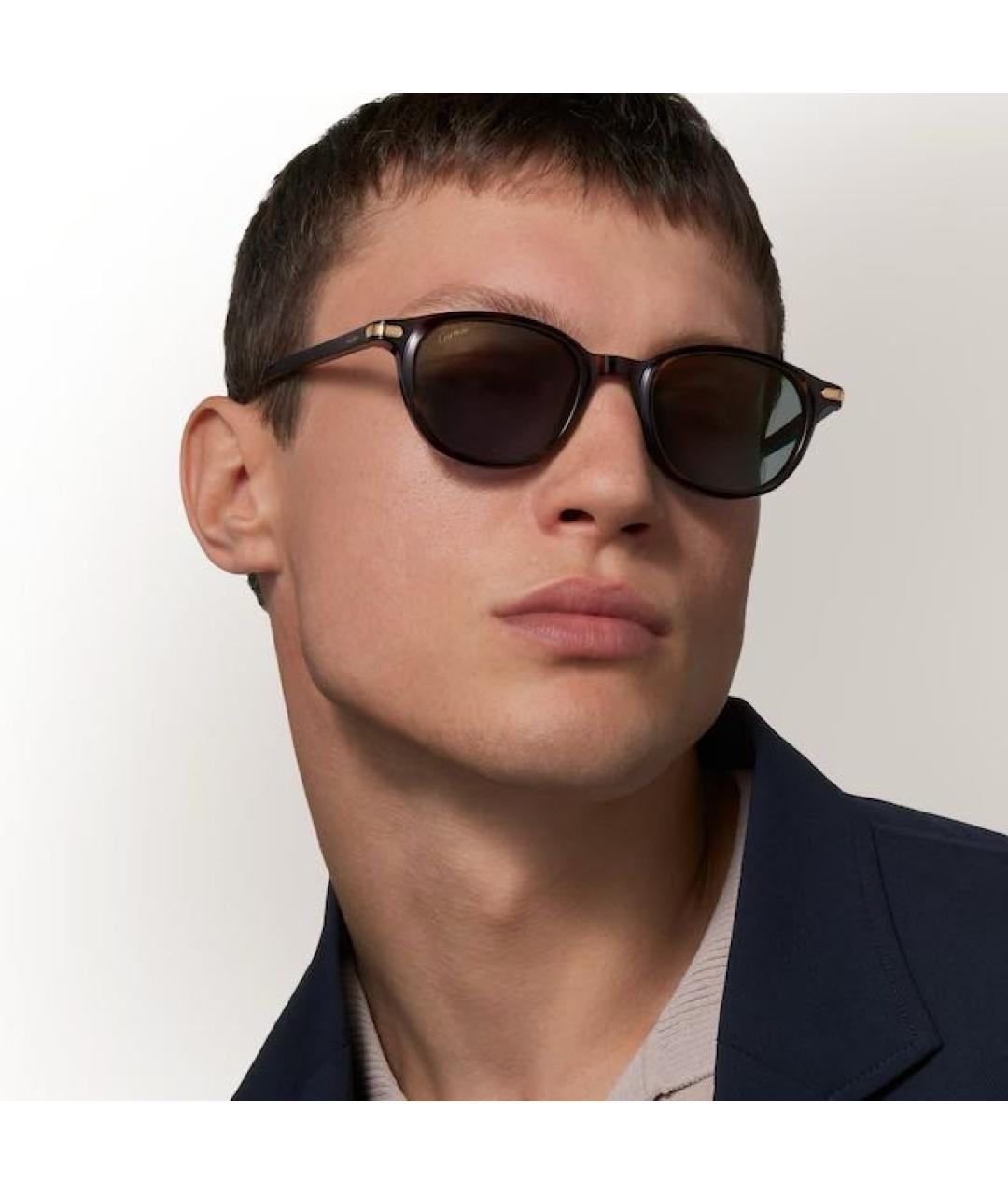 CARTIER Черные пластиковые солнцезащитные очки, фото 3