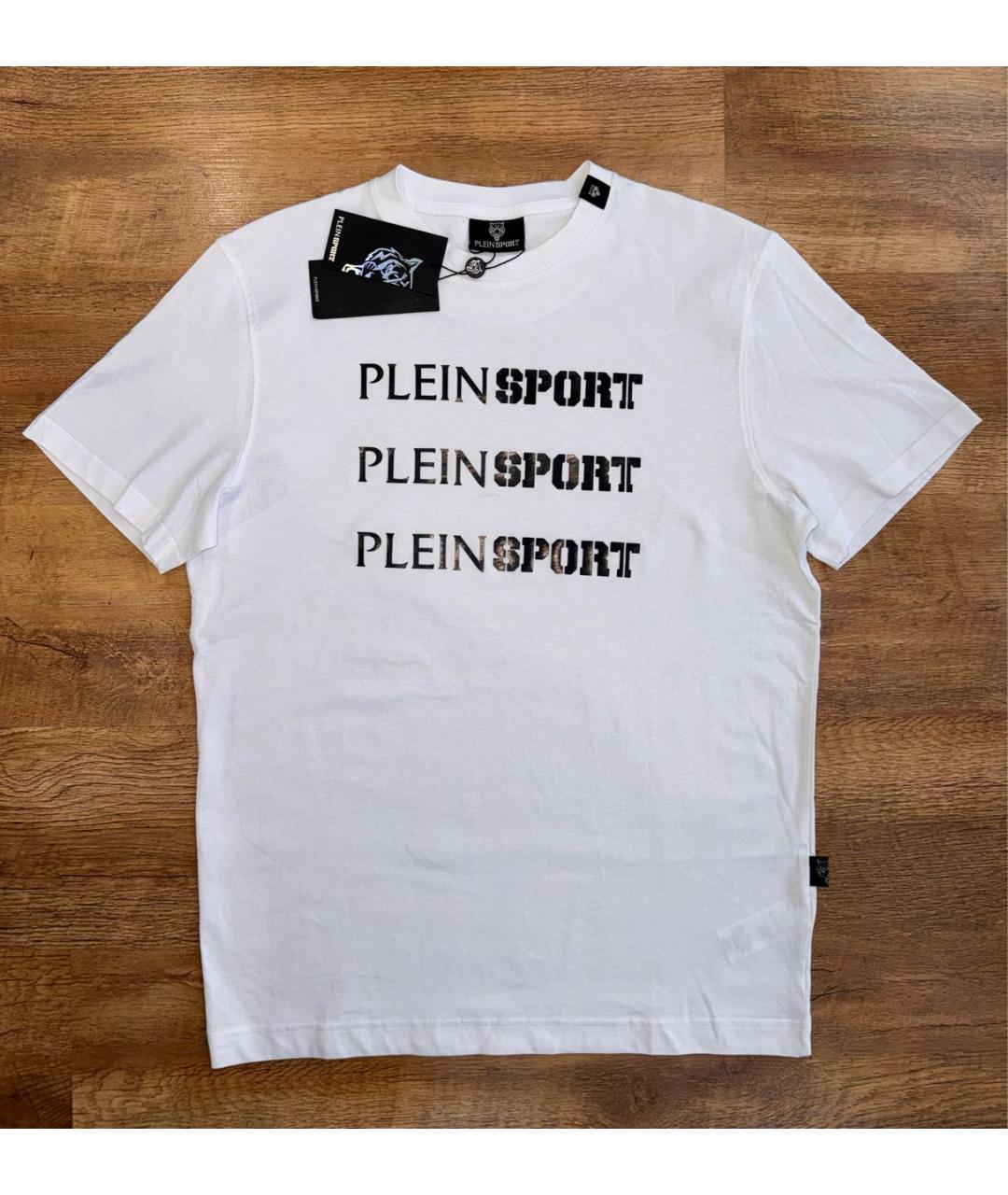 PLEIN SPORT Белая хлопковая футболка, фото 9