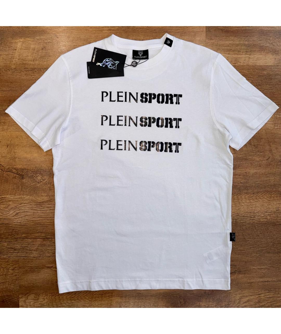 PLEIN SPORT Белая хлопковая футболка, фото 6