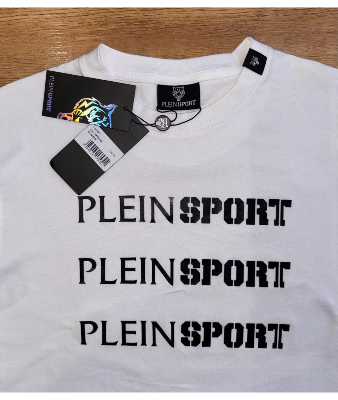 PLEIN SPORT Белая хлопковая футболка, фото 3