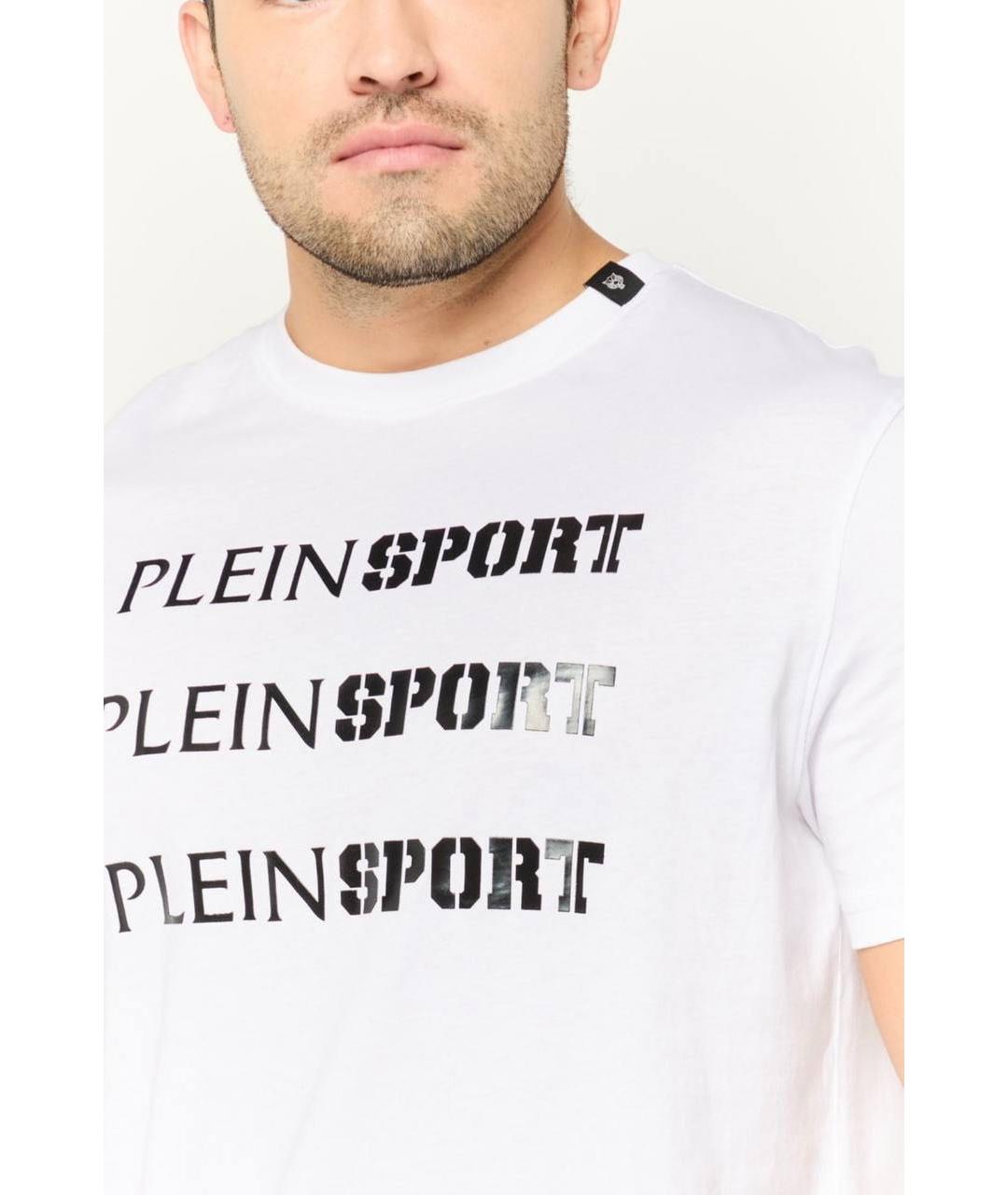 PLEIN SPORT Белая хлопковая футболка, фото 7