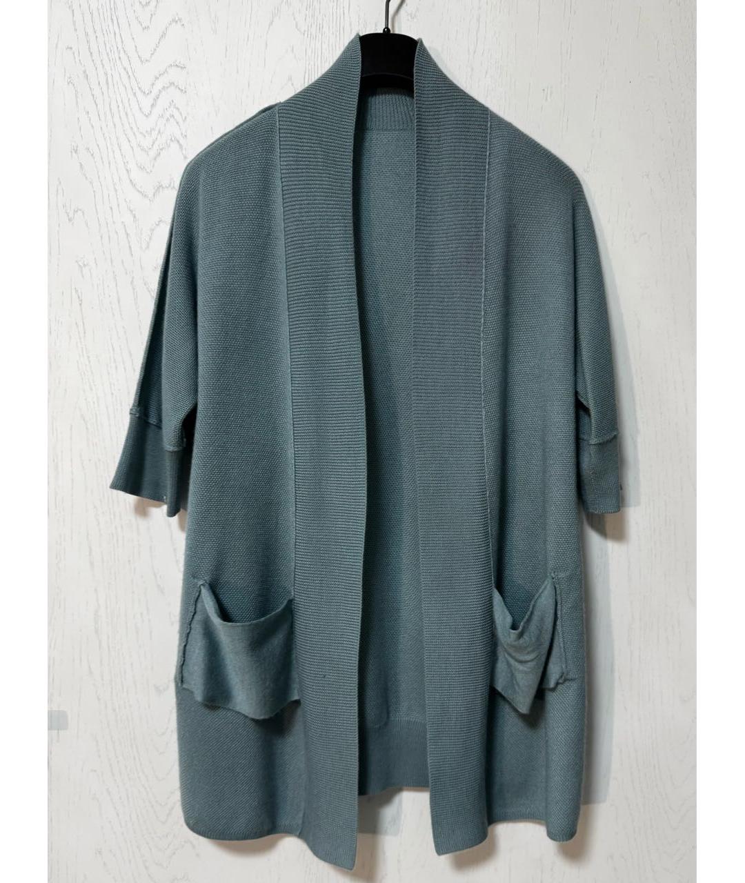 LORO PIANA Зеленый кашемировый кардиган, фото 3