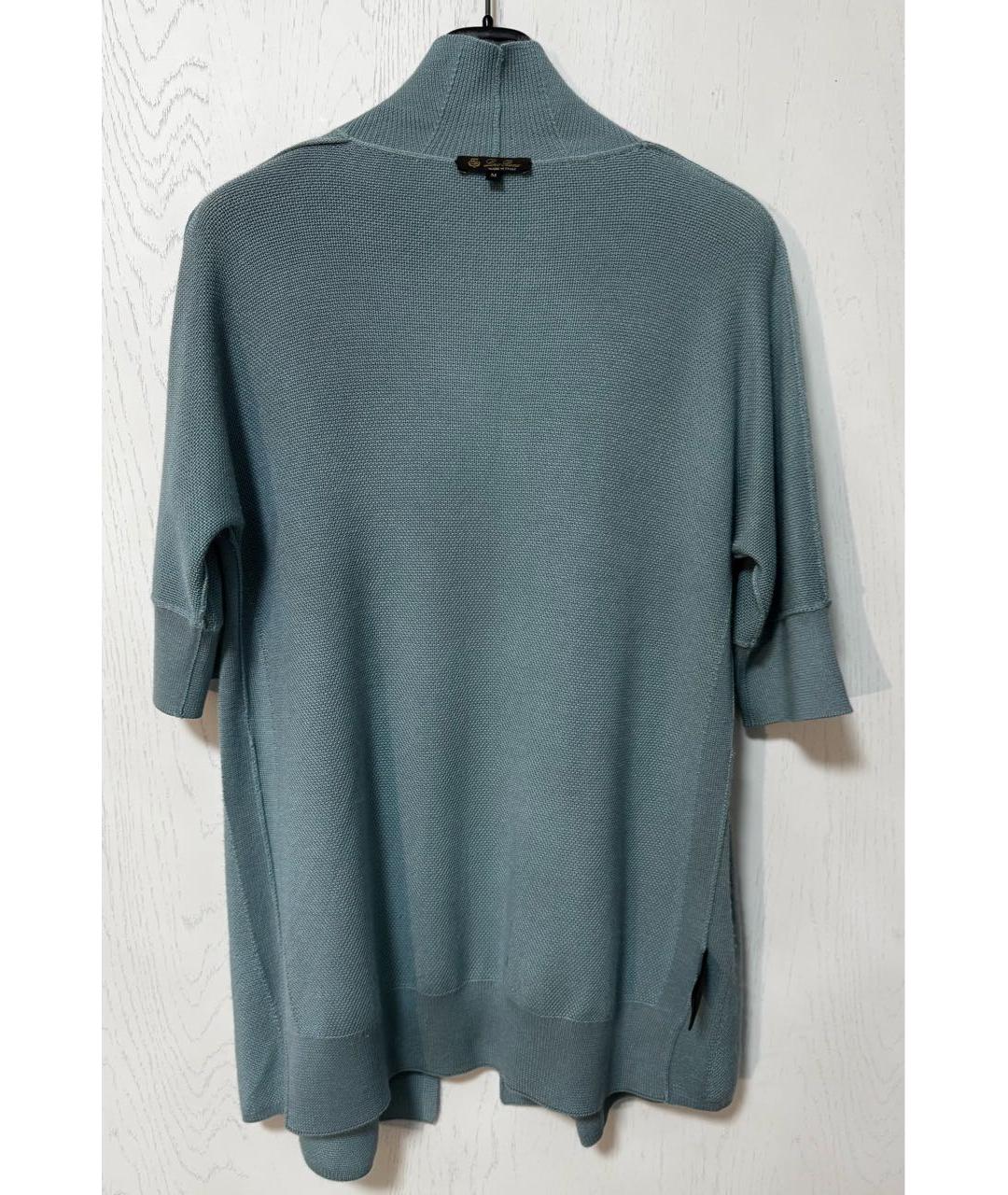 LORO PIANA Зеленый кашемировый кардиган, фото 7