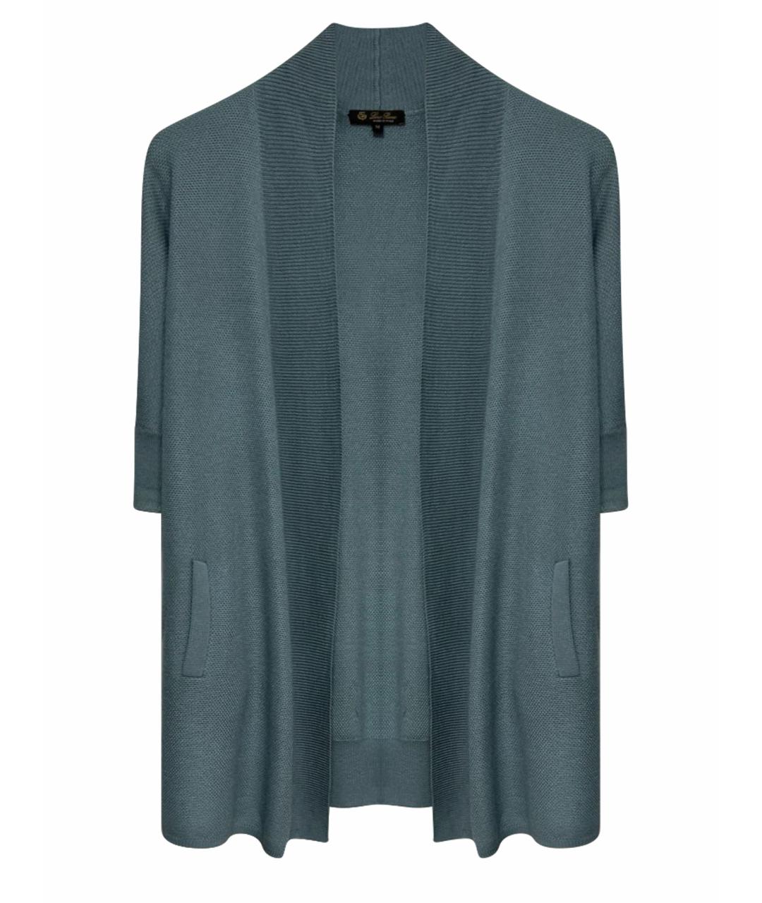 LORO PIANA Зеленый кашемировый кардиган, фото 1